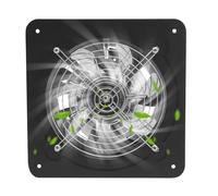 PINYELIN Ventilador extractor de 250 mm, 2600 rpm, silencioso, con tapa retráctil automática, ventilador de pared o techo
