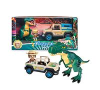 Pinypon Action 700016771 Wild Pack de Pick-up con Dino, Set de Juguete con un muñeco Pinypon Explorador y su Coche Todoterreno, Muchos Accesorios y un Dinosaurio Tiranosaurio Rex, Multicolor