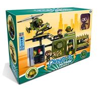 Pinypon Action - Base de Las Fuerzas Especiales, Set de jueguete de acción, Base Militar, Incluye helicóptero, 1 Figura, 10 Accesorios y Muchos Detalles, niños y niñas Desde 4 años, Famosa (PNC44000)