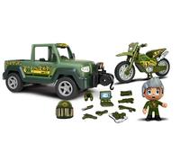 PINYPON ACTION - Pack 2 Vehículos de Las Fuerzas Especiales, Set de Moto y Pickup, Incluye 1 Figura y Accesorios de Las Fuerzas Especiales, para niños y niñas Desde 4 años, Famosa (PNC45000)