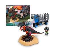 Pinypon Action - T-Rex Rescue, Rescate al Tiranosaurio Rex, Juguete esclusivo, Set con un camión de Juguete, Figura de Explorador y un muñeco Dino, Desde 4 años de Edad, Famosa, (700017464), Normal