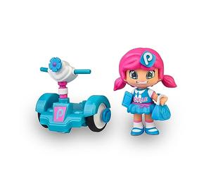 Pinypon - by PINY, Dareway con Michelle, muñeca de Michelle de la Serie PINY Institute of New York, con su Segway Azul y 2 Accesorios, para niños y niñas Desde 4 años, Famosa (PNP01100)