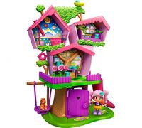 Pinypon - Casa Árbol, con 3 Espacios Diferentes para el Juego Interactivo, Ascensor Manual, tobogán, Columpio y Flores Que Crecen, una Figura Varios Accesorios, + 4 años, Famosa (700016652)