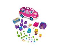 Pinypon - Coche Camping, Autocaravana de Juguete, vehículo Familiar de Verano para Acampar, con una minimuñeca y un bebé y Muchos Accesorios, para niñas y niños a Partir de 4 años, Famosa (700017015)