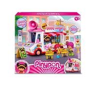 Pinypon - Happy Burger, playset Restaurante Food Truck Hamburguesas, Juguete con Posibilidades de Juego, 1 muñeco, Accesorios, y Compartimento para guardarlos, Desde 4 años, Famosa (700017210)
