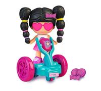Pinypon, Let's Go, Segway, Set de Juguete, 1 Mini Figura de una muñeca Pop&Swap y un vehículo de Transporte, con Decoraciones flúor y 2 Accesorios, para niños y niñas Desde 4 años, Famosa (PNY23000)