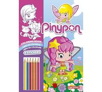Pinypon Libro de Colorear Pinypon con Stickers, 48 Páginas, Incluye 6 Lápices de Colores y 2 Hojas de Stickers