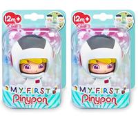 Pinypon My First, Figura Astronauta, con Traje Espacial y Casco Blancos, con 3 Caras Diferentes y Cuerpo Intercambiable, para estimular el Juego de peques a Partir de 1 año (Paquete de 2)