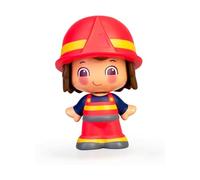 Pinypon - My First, Figura Bombero, Muñequito con traje de bombero de 2 piezas, juego delas profesiones, Regalo para bebés a partir de 12 meses para aprender colores y formas, FAMOSA (700016402)