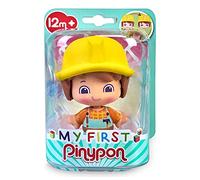 Pinypon - My First, Figura Constructor, muñequito con traje de obrero de 2 piezas, juego con profesiones y emociones, regalo para bebés de 12 meses para desarrollar destreza manual, FAMOSA (700016640)