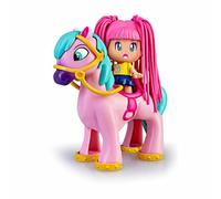 Pinypon - Pony Melena al Viento con Figura, Gama Pelazo Estilazo, los Dos muñecos Tienen el Pelo de Material blandito y Estirable, para niñas y niños Desde 4 años, Famosa (700017180)