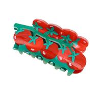 Pinza acrílica para el pelo con temática de frutas para mujeres y niñas, soporte para cola de caballo, agarre fuerte con colores vibrantes, uso diario