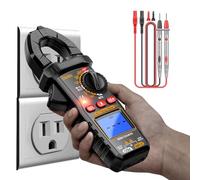 Pinza Amperimétrica Digital,Comprobador de Voltaje | 6000 Cuentas Multifuncional con Pantalla Digital, Luz Trasera e Iluminación para Medir Tensión AC/DC, Capacitancia, Resistencia,