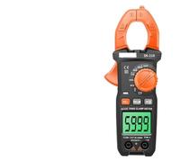 Pinza amperimétrica digital de 600 A, corriente CA, 5999 cuentas, multímetro, amperímetro, comprobador de voltaje, amperios, Hz, capacitancia, NCV, ohmios.