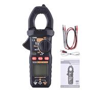 Pinza amperimétrica digital para corriente CA y CC hasta 600 A y voltaje hasta 600 V, multímetro True RMS con 6000 recuentos, detección NCV, medición de temperatura, frecuencia,