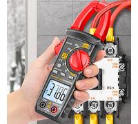 Pinza amperimétrica digital para pruebas de amperímetro CA CC - Multímetro inteligente NCV de 4000 cuentas con apertura de mandíbula de 34 mm - Herramienta de medición de