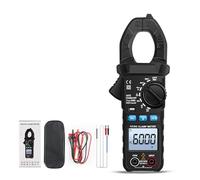 Pinza amperimétrica digital SK203 de 600 A, amperímetro, rango automático, multímetro, voltaje CA, Hz, ohmios, comprobador de velocidad de conducción sin contacto (NCV).