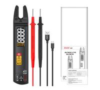 Pinza amperimétrica digital U0 de horquilla CC CA 100 A, amperímetro inteligente TRMS