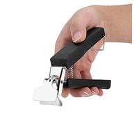 Pinza anti-escaldado, Clip de tazón de acero inoxidable multifunción anti-escaldaduras, sujetador de plato de mano Pinzas seguras Horno de cocina Freidora de aire Herramienta de camping(Negro)