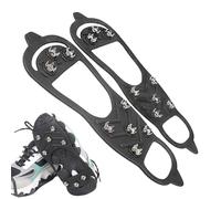 Pinza antideslizante para zapatos, pinzas para zapatos de nieve, 2 puntas de hielo para botas - Con 8 tacos para botas de frío, puntas de hielo para llevar fácilmente crampones a prueba de caídas