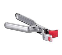 Pinza Antiescaldaduras de Acero Inoxidable para Cuencos y Pizza | Antideslizante, Protección Térmica, Uso en Microondas y Horno, Diseño Compacto, Silicona y Acero Inoxidable