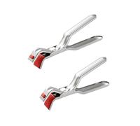 Pinza Antiescaldaduras Para Cuencos De Cocina, Pinza De Acero Inoxidable, Herramienta De Cocina Para Manipular Objetos Calientes, Apta Para Platos De Microondas Y Freidoras Sin Aceite (2pcs)