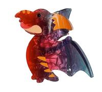 Pinza cabello dinosaurio - clip acrílico creativo, accesorio peinado | diseño diplodoco estegosaurio pterosaurio tiranosaurio anquilosaurio, tamaño 7x5,5cm 10x4,5cm, material acrílico resistente, esti