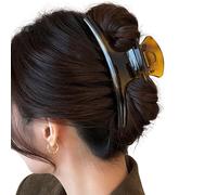 Pinza curvada para el pelo ligera para mujeres y niñas, suave en el cuero cabelludo, perfecta para moños, trenzas, pinza de pelo de resina, práctica