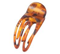 Pinza curvada para el pelo para mujer, uso diario, hueca, moderna, con impresión de mandíbula, fuerte y segura