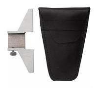 Pinza de acero fino con base de profundidad para dial, calibradores digitales y vernier, accesorio de precisión para medidor de profundidad con tamaño de 76,2 x 30 mm, color plateado