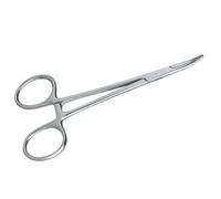 Pinza de Acero Inoxidable con Cierre de Seguridad Punta Curva 12 cm: Ideal para auriculopuntura