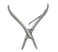 Pinza de acero inoxidable plateado de 3 tipos, 7 pulgadas, alicate for extensiones de cabello con dos agujeros, herramientas de eliminación de extensiones de cabello de queratina(7 inch Plier 01)