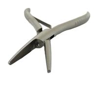Pinza de acero inoxidable plateado de 7 pulgadas, alicate for extensiones de cabello con ranuras pequeñas, herramientas for extensiones de cabello de queratina, 1 ud.