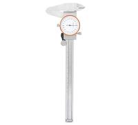 Pinza de aleación de aluminio, herramienta de medición de precisión a prueba de golpes de 2 vías con dial de 0-150 mm, pinza vernier métrica con barra de profundidad para uso en me