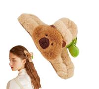 Pinza de Capybara - Corbata de peluche para animales de peluche de peluche suave para grueso y fino | Pinzas de peluche lindas para mujeres y niñas accesorios de che