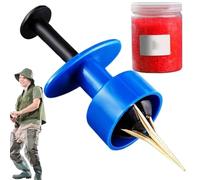 Pinza de cebo de gusano de sangre, mecanismo profesional de tensión de latón de 4 garras, soporte de cebos de goma no invasivo, herramienta portátil resistente a la corrosión, mango de agarre mejorado