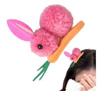 Pinza de conejo para el pelo, diseño de conejo, zanahoria, para niñas | Bonitos pasadores de zanahoria de conejo de dibujos animados, caza de huevos de Pascua, eventos, fotos, atuendo diario