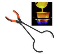 Pinza de crisol, herramienta de fundición de refinación de metal dorado y plateado, pinza de crisol de acero, abrazadera de soporte de horno de fusión de oro, pinzas de crisol para fundición de