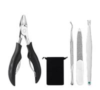 Pinza de cutícula de acero inoxidable hecha con precisión para el mantenimiento de uñas, recortar, cutículas, uñas encarnadas, infecciones por hongos, diseño robusto, rendimiento de larga duración