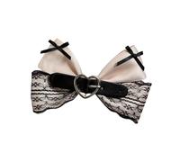 Pinza de encaje para el pelo con balletcore grande con clip plano de corazón, horquilla de balletcore con elegante pinza para el pelo para racimos