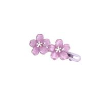 Pinza de encaje transparente con diseño de flor de cerezo para niña, color azul y rosa (morado)