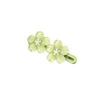 Pinza de encaje transparente con diseño de flor de cerezo para niña, color azul y rosa (verde)