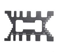 Pinza de espiga y plantilla de cola de milano para carpintería, calibre de tarjeta de aleación de aluminio con medidas métricas e imperiales para huecos de espiga, medidor de profundidad y altura de