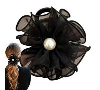 Pinza de flores para el cabello,Pinza de de flores - Pinza de coreana perla | Soporte para el cabello con cola de caballo, accesorios para peinar el cabello, pasadores para el cabello para mujer para