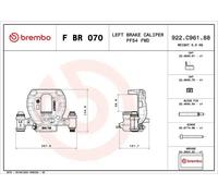 Pinza de freno Eje trasero izquierda (1 émbolos) F BR 070 BREMBO