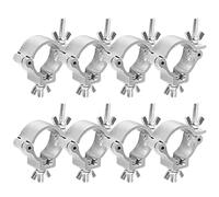 Pinza de Gancho Truss Clamp,Forreen 8 Piezas Pinzas de Tracción de Luz Aleación de Aluminio Resistente Heavy Duty Truss DJ O-Clamp para 48-51MM Tubo Carga Máx 100KG