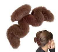 Pinza de garra | Pinzas de pelo de felpa ondulada | Pinzas grandes para cabello grueso y largo, accesorios para el cabello para mujeres y niñas, lindas pinzas para el cabello para uso diario Bellv