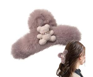 Pinza de garras para el cabello de peluche borrosa - Horquillas para el pelo de animales de peluche,Pinzas para oso en, Brocha de captura de oso para amigos, regalo de anniversa