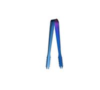 Pinza de Hielo Pinza for alimentos de acero inoxidable 304, pinzas for hielo Color con cabeza silicona, cubo azúcar, bola, herramienta barra gruesa(Blue,Without silicone)