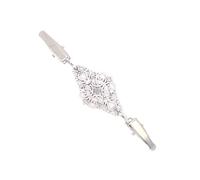 Pinza de jersey vintage Clips Retro for suéter, sujetadores con patrón de flores, cárdigan, vestido, camisas, broche cuello, Clip cincha trasera, 1 ud(Silver)